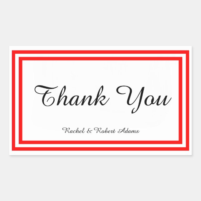 Rectangulaire Double coupe rouge - Sticker Rectangle (Devant)