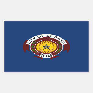 Rectangulaire Drapeau de la ville d'El Paso, Texas Sticker recta