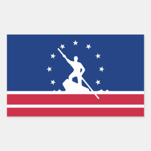 Rectangulaire Drapeau de Richmond, Virginie Sticker rectangulair