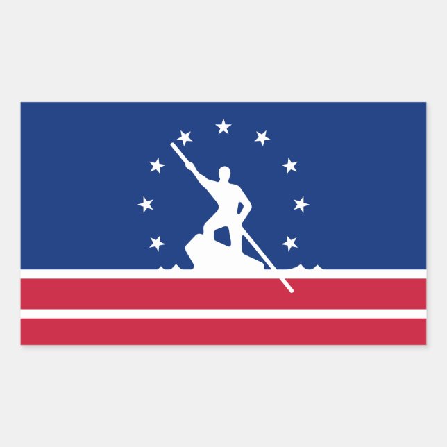 Rectangulaire Drapeau de Richmond, Virginie Sticker rectangulair (Devant)