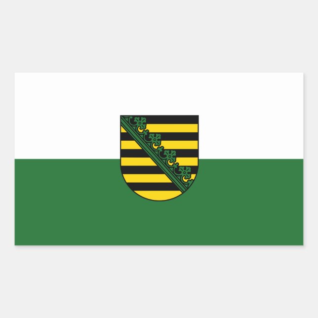 Rectangulaire Drapeau de Saxony Rectangular Sticker (Devant)