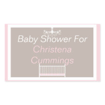 Élégant chandelier Baby shower Rectangle Sticker