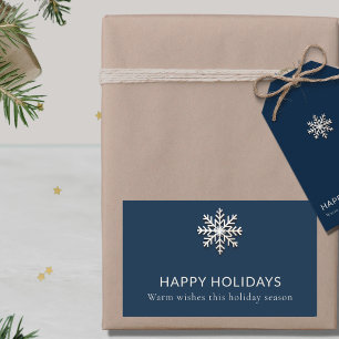 Rectangulaire Élégant Sticker de Fête Snowflake