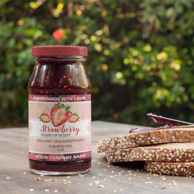 Rectangulaire Élégant Sticker rond classique à la confiture de f (Créateur téléchargé)