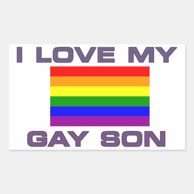 RECTANGULAIRE FIDE- J'AIME MON FILS GAY - STICKER (Devant)