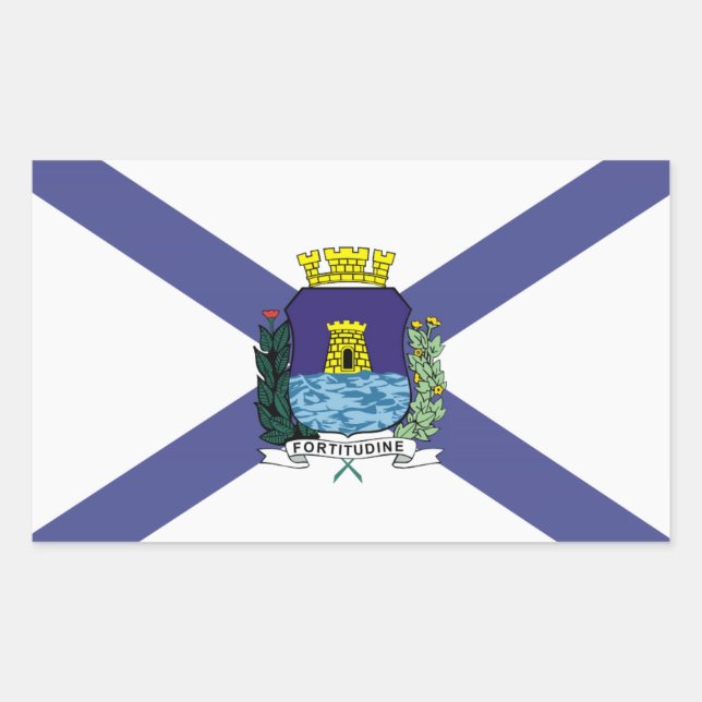 Rectangulaire Fortaleza, drapeau de la ville brésilienne Sticker (Devant)