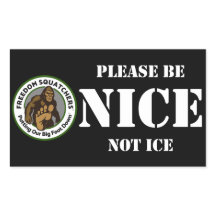 Freedom Squatchers "NICE" 4.5x2.7 Sticker