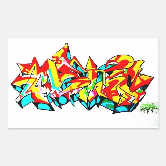 RECTANGULAIRE GRAFFITI STICKER PAR NYC NJ LEGEND METRO ONE FBA!  (Devant)