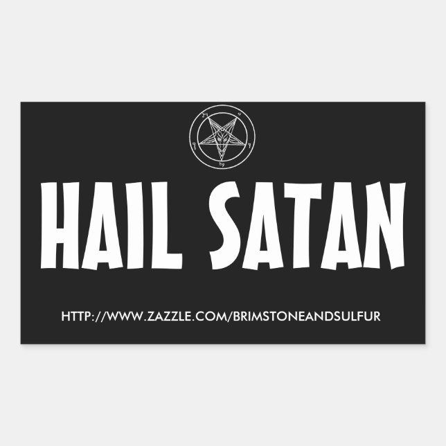 Rectangulaire Hail Satan Rectangle sticker (Devant)