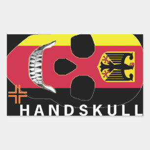 Rectangulaire HANDSKULL Allemagne - Sticker