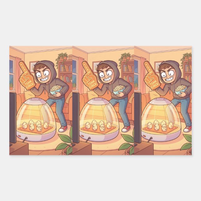 Rectangulaire Hatch Day Hype Sticker – Chicken Lover Gift  (Devant)