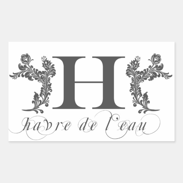 Rectangulaire Haverleau : Sticker Rectangle (Devant)