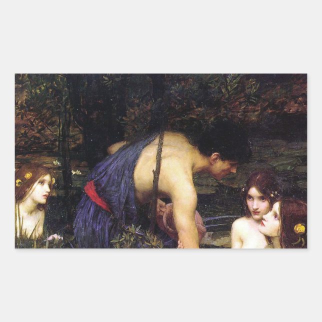Rectangulaire Hylas et Sticker Nymphs Waterhouse (Devant)