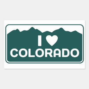 Rectangulaire I Love Colorado Sticker