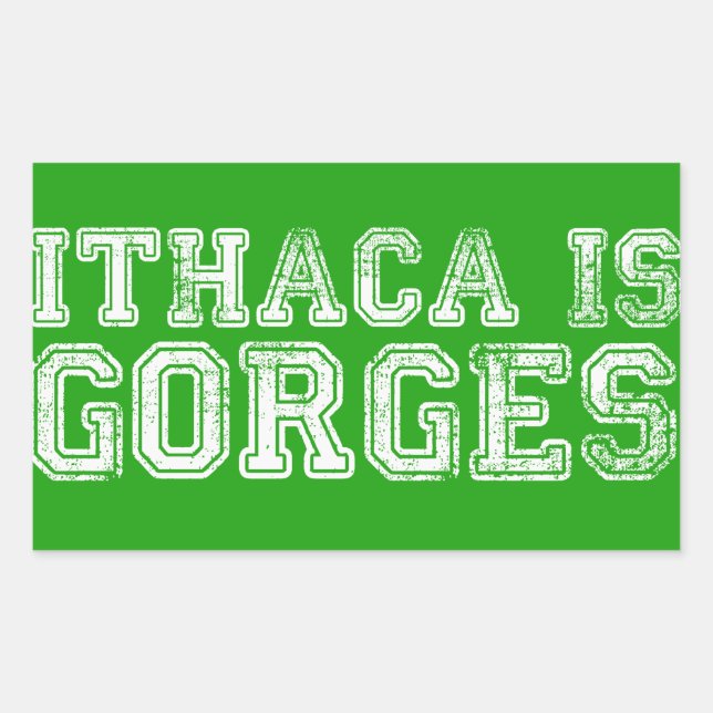 RECTANGULAIRE ITHACA EST GORGES STICKER (Devant)