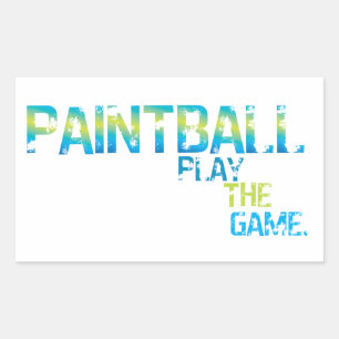 Rectangulaire Jouer Le Sticker Du Jeu Paintball
