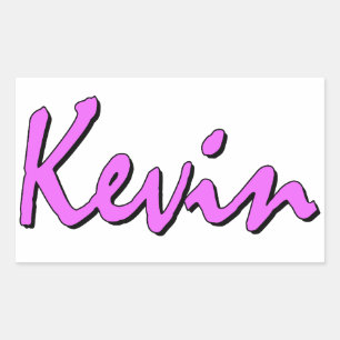 Rectangulaire Kevin Sticker rose