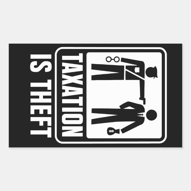 Rectangulaire La Taxation Est Un Sticker De Vol (Devant)