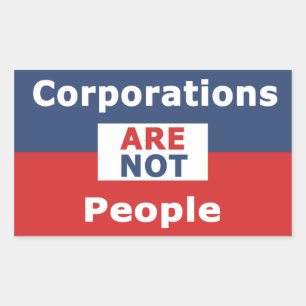 Rectangulaire Les entreprises ne sont pas des gens - Sticker