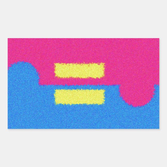 Rectangulaire Logo Equal Rights, Sticker Style de l'impressionni (Devant)