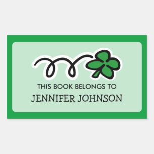 Rectangulaire Lucky trver Ce livre appartient à sticker étiquett