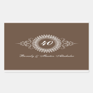 Rectangulaire Médaillon Changer le Sticker du numéro anniversair