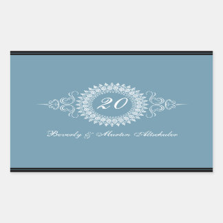 Rectangulaire Médaillon Changer le Sticker du numéro anniversair