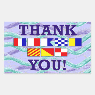 Rectangulaire Merci Sticker Drapeau 2 Rectangle
