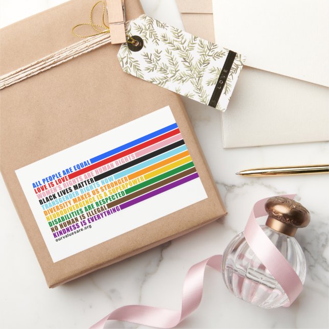 Rectangulaire Nos Valeurs Sont Sticker (Cadeaux)