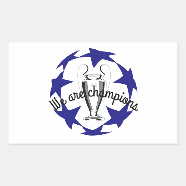 Rectangulaire nous sommes champions Sticker (Devant)