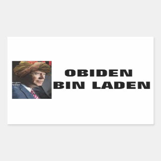 RECTANGULAIRE OBIDEN BIN LADEN STICKER