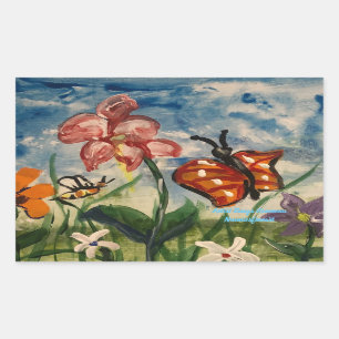 Rectangulaire OEUVRE originale Sticker Spring