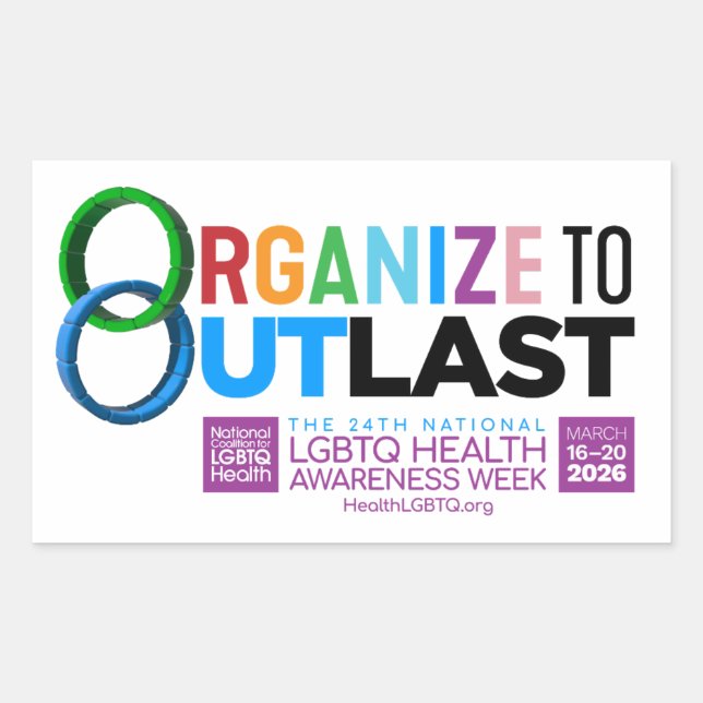 Rectangulaire Organize to Outlast Sticker (Devant)