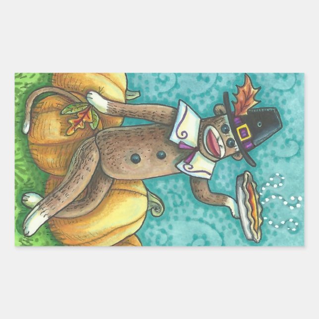 Rectangulaire PÈLERINERIE DE SÈCHE THANKSGIVING STICKER SHEET Re (Devant)