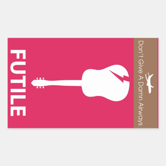 Rectangulaire Psychologie inverse Sticker Fragile (Devant)