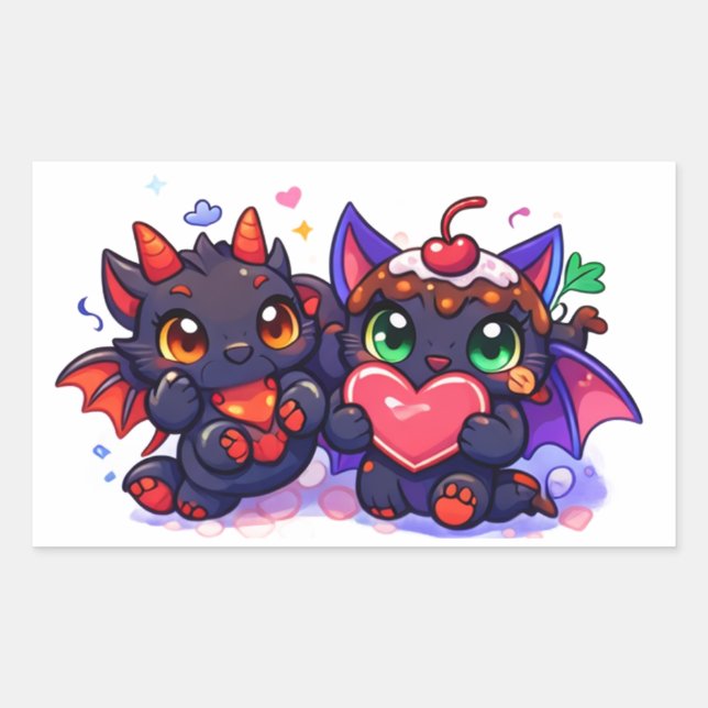 Rectangulaire Pulspunkys Adorable Fantasy Sticker (Devant)