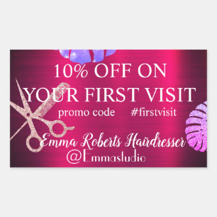 Rectangulaire Remise Offre de vente Sticker rond classique