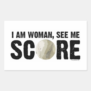 Rectangulaire See Me Score - Sticker pour balle molle