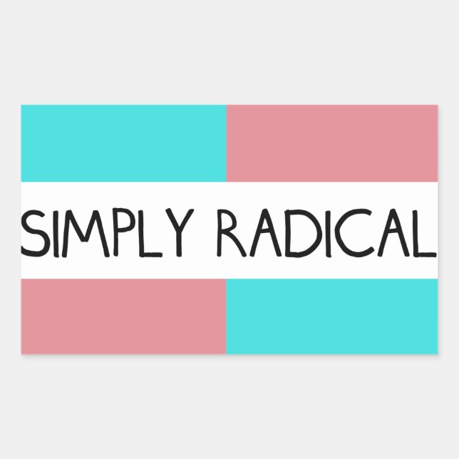 Rectangulaire Simplement Radical Sticker Drapeau (Devant)