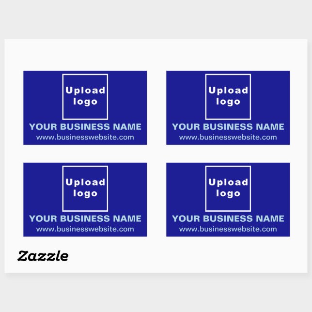 Rectangulaire Site d'affaires sur Sticker Rectangle Bleu (Feuille)