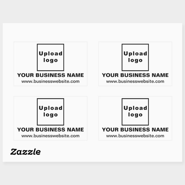 Rectangulaire Site Web d'affaires sur Sticker Rectangle blanc (Feuille)