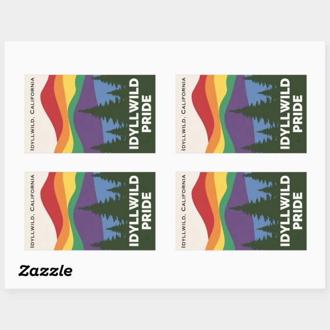 Rectangulaire Sticker (Feuille)