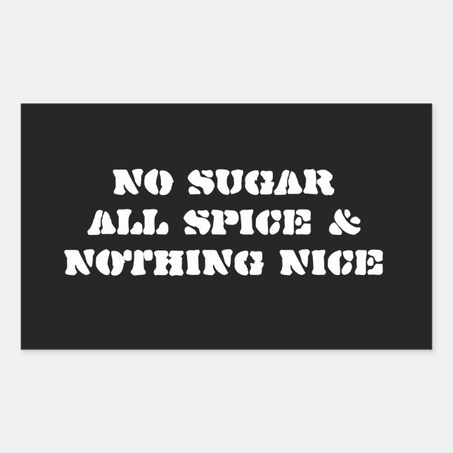 Rectangulaire Sticker 4-Pack : No Sugar (Devant)