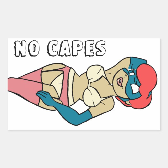 Rectangulaire Sticker à aiguilles pour superhéroïne Capes II (Devant)