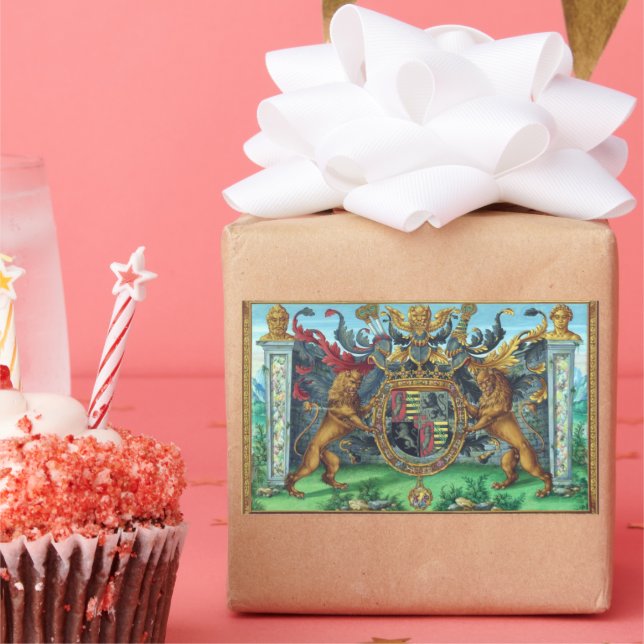 Rectangulaire Sticker à armoiries (Fête)