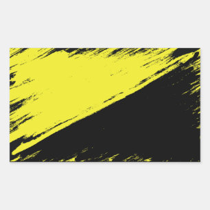 Rectangulaire Sticker à drapeau anarcho-capitaliste brossé