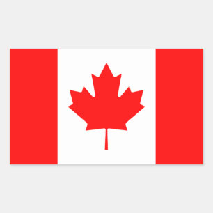 Rectangulaire Sticker à drapeau du Canada