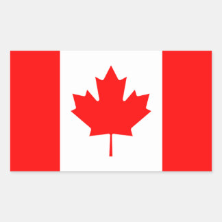 Rectangulaire Sticker à drapeau du Canada
