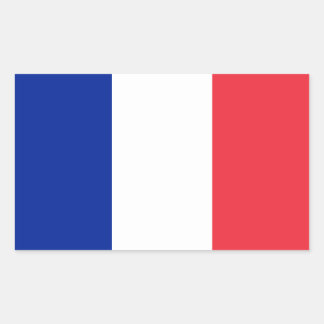 Rectangulaire Sticker à drapeau français