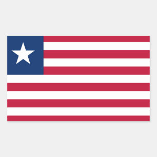 Rectangulaire Sticker à drapeau Liberia*